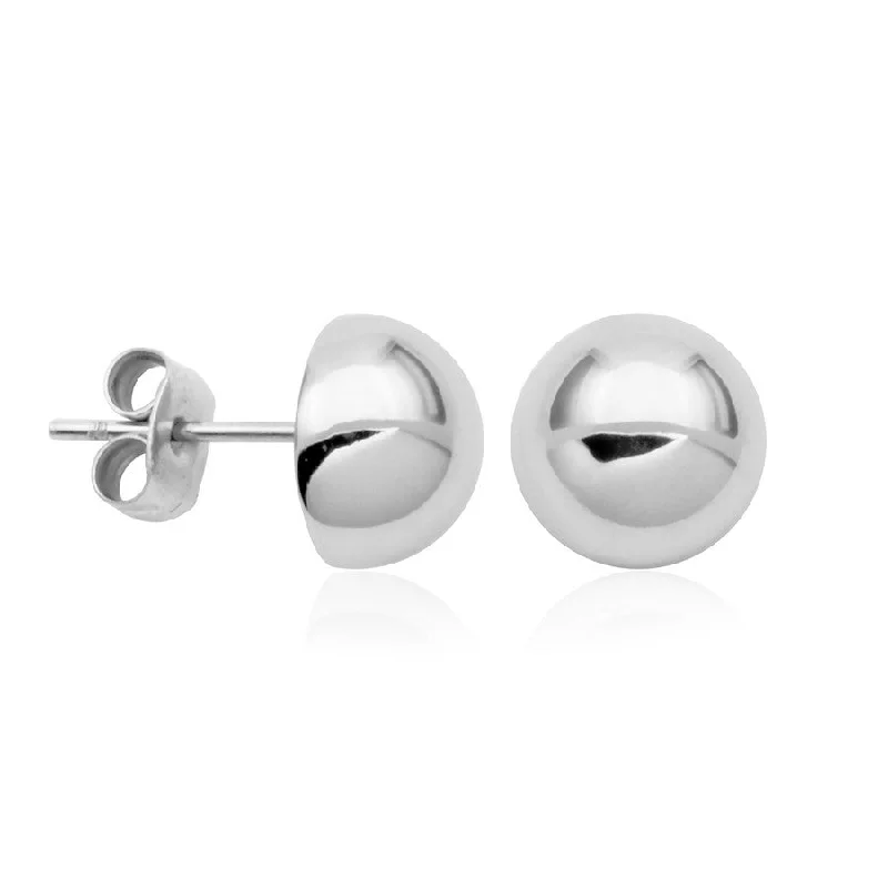 10mm Steelx Stainless Steel Beaded Stud Earrings