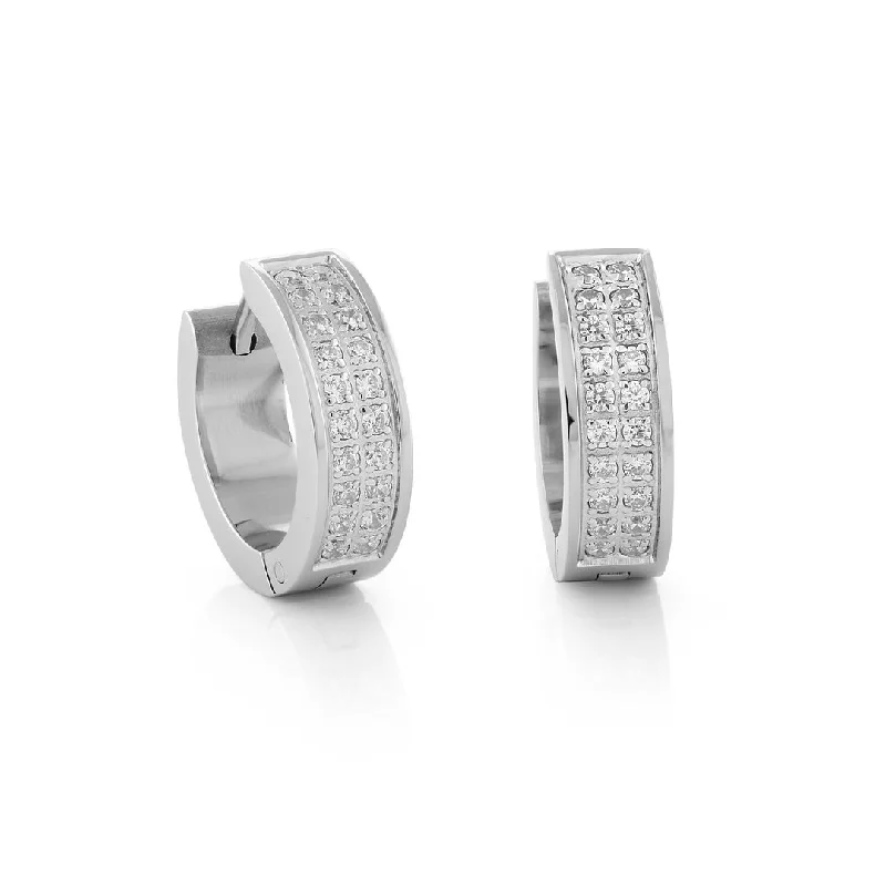 Italgem CZ Huggie Earrings