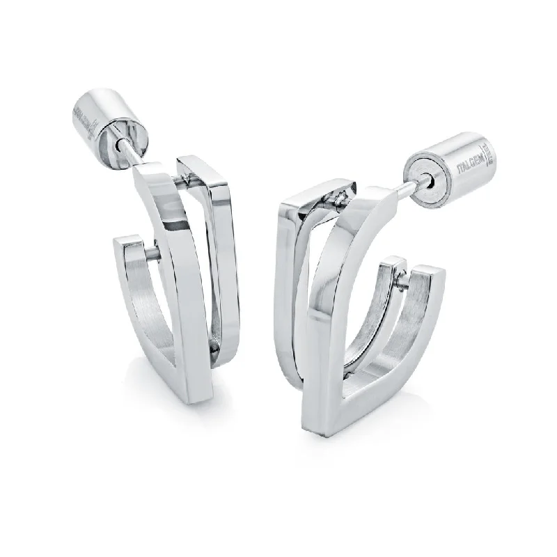 Italgem Stainless Steel Mini Hoop Earrings