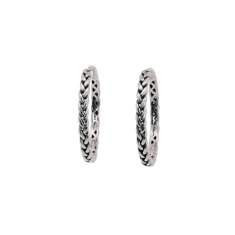 Keith Jack Silver Eclipse Medium Huggie Earrings