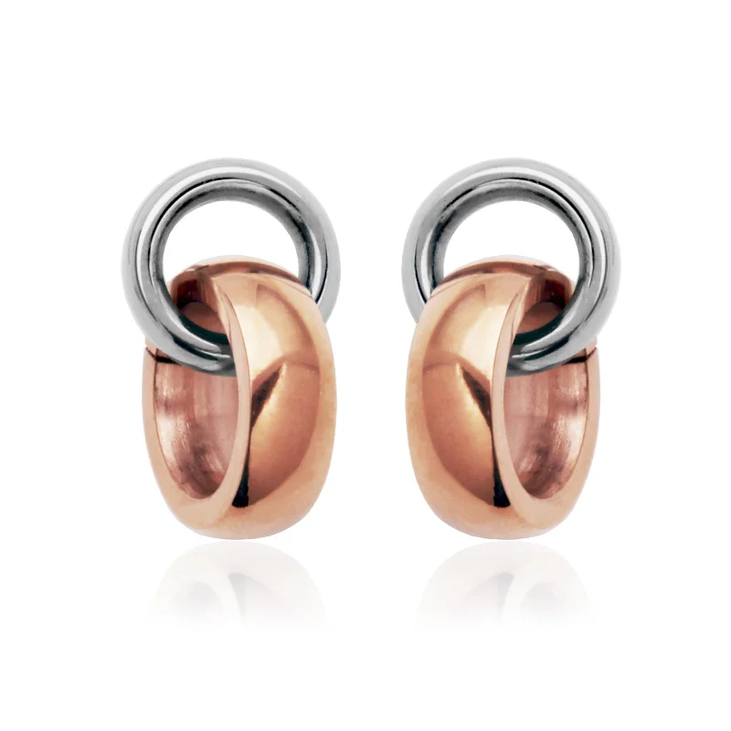 Steelx Rose Plated Earrings