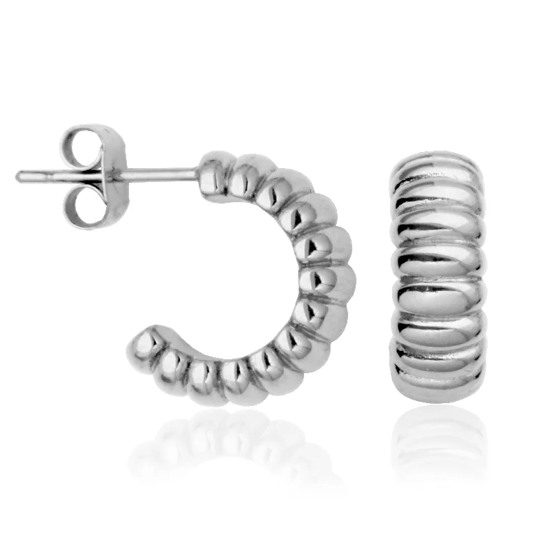 Steelx Stainless Steel Tube Hoop Earrings