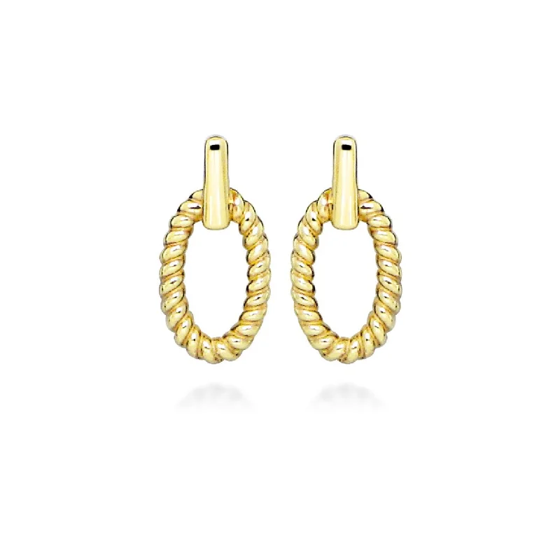 Casablanca Unity Oval Rope Earrings