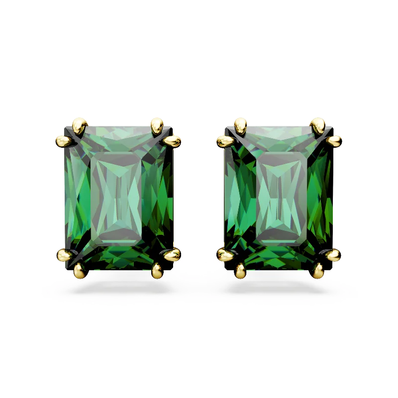 Swarovski Matrix Green Stud Earrings