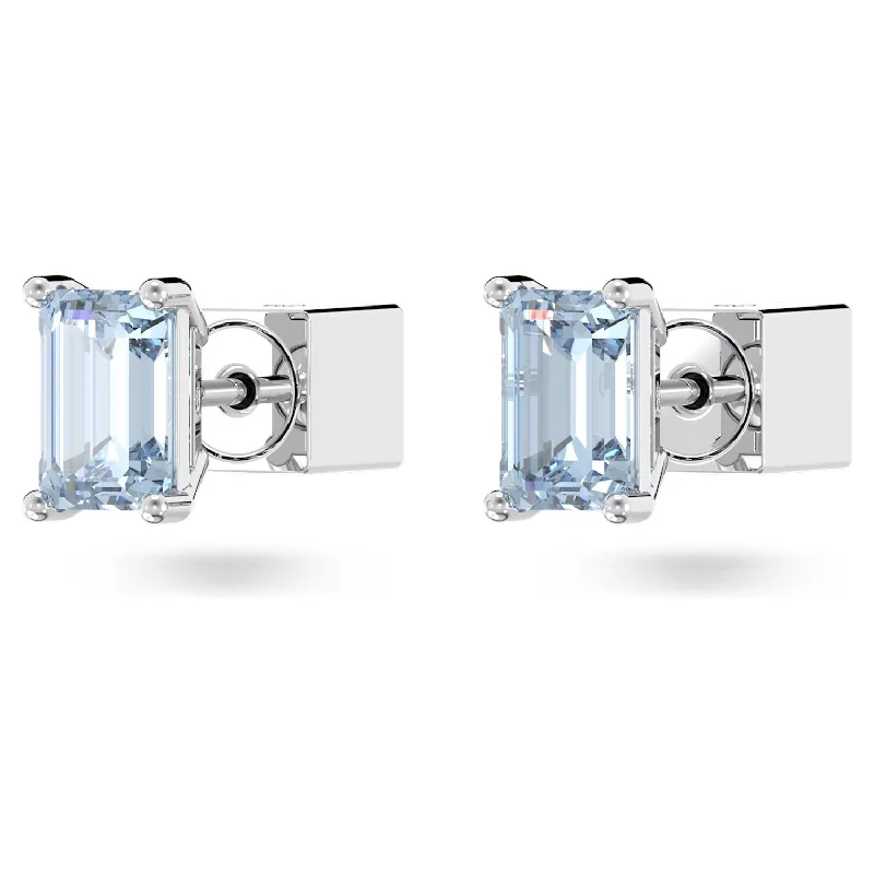 Swarovski Stilla Stud Earrings: Blue