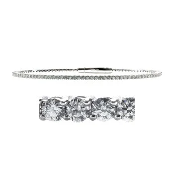 14K Diamond Bangle Bracelet