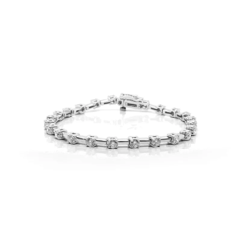 14k White Gold Tennis Bracelet