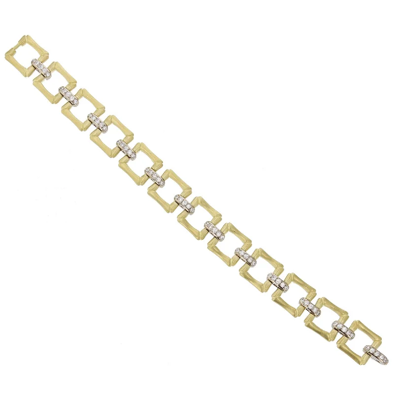 18K Yellow and White Gold Diamond Bracelet