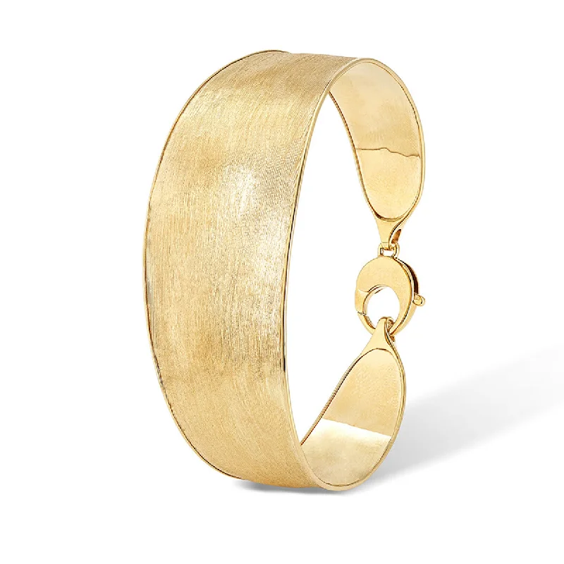 18K Yellow Gold Large Width Bangle