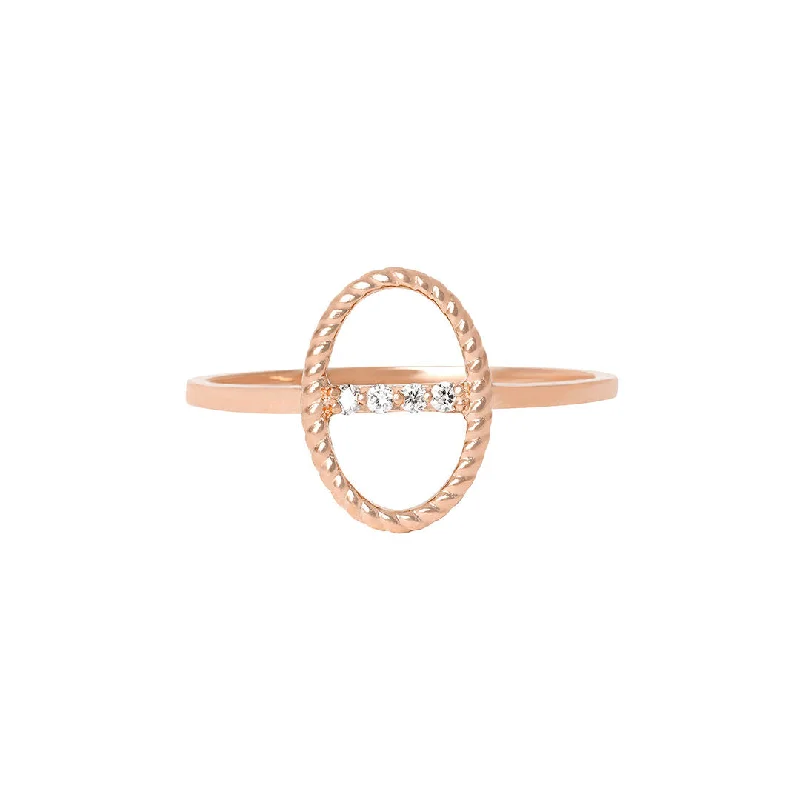 Celestial Bar 18K Rosegold Ring w. Diamonds