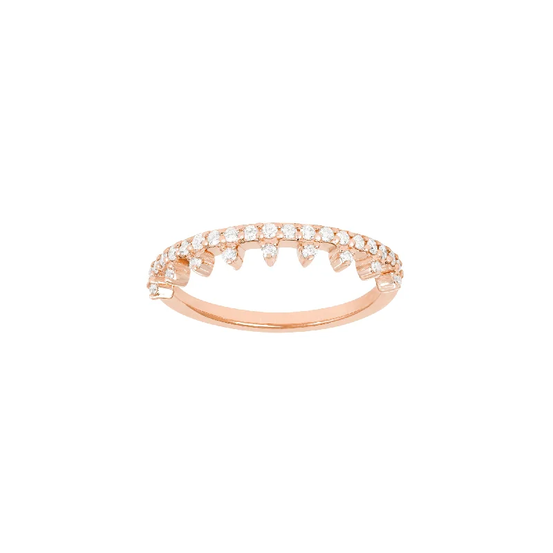 Her Majesty's 18K Rosegold Ring w. Diamonds