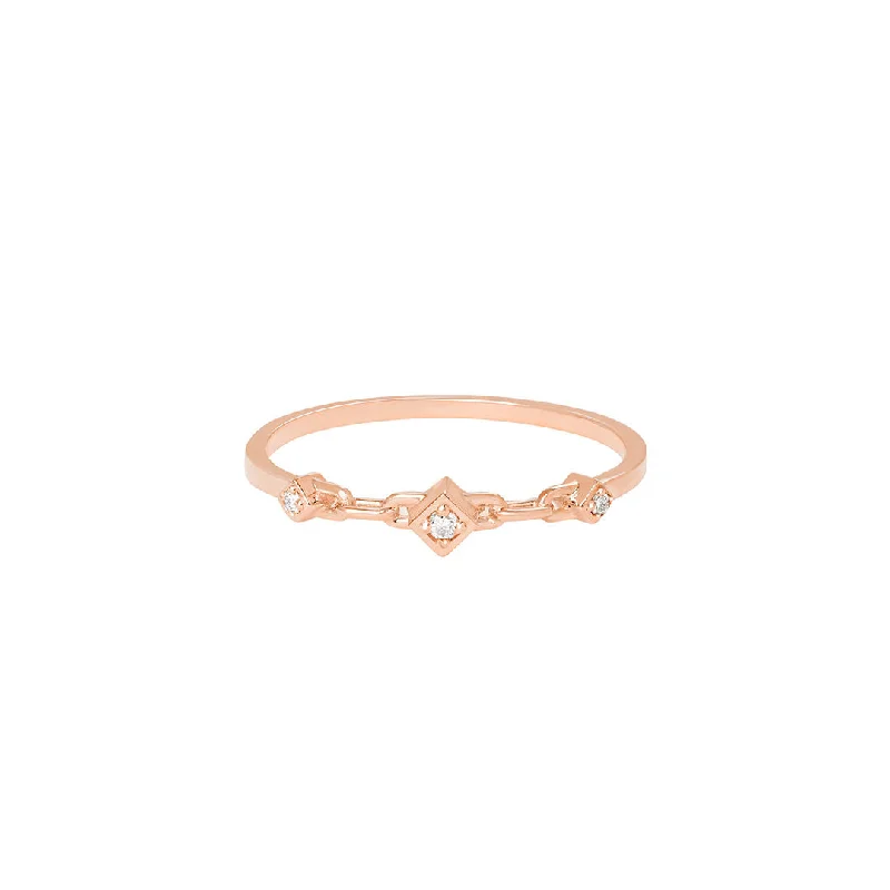 Hestia 18K Rosegold Ring w. Diamonds