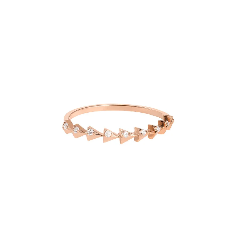 Iris 18K Rosegold Ring w. Diamonds