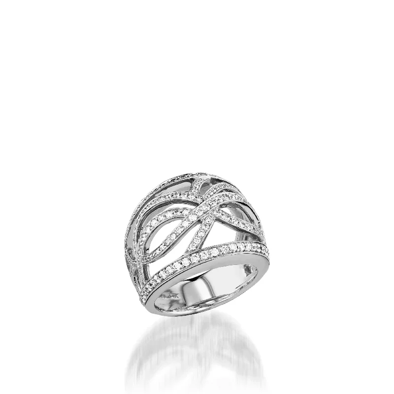 Bellagio Wide Pave Diamond Ring