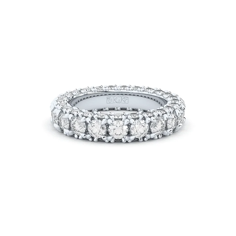 Reflection Three-Row Eternity 18K Whitegold Ring w. Lab-Grown Diamonds