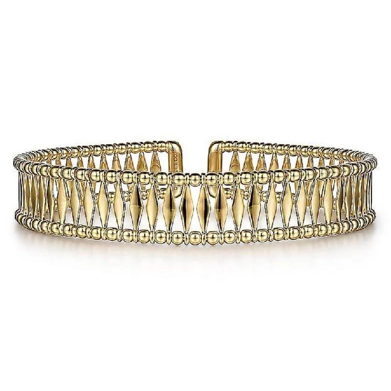 Gabriel & Co. 14K Yellow Gold Bujukan Cuff Bracelet