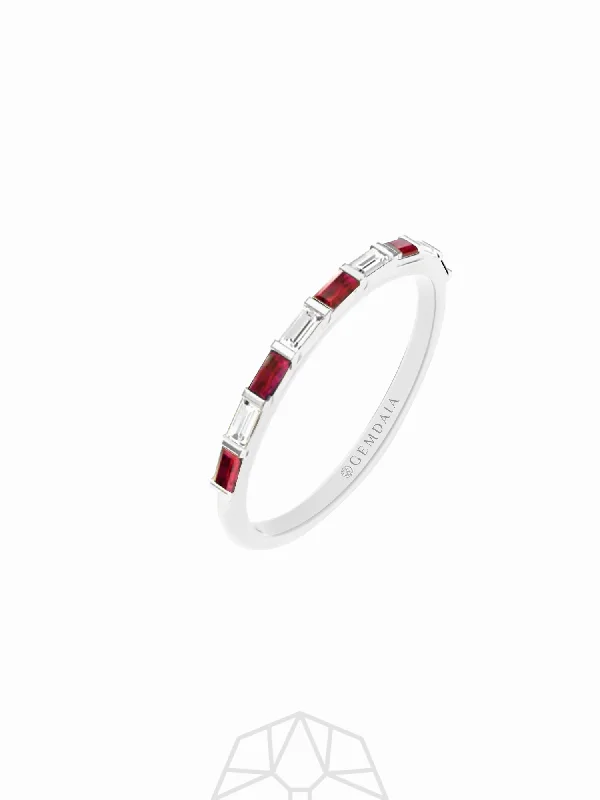 Ruby Serenity 14K White Gold Ring