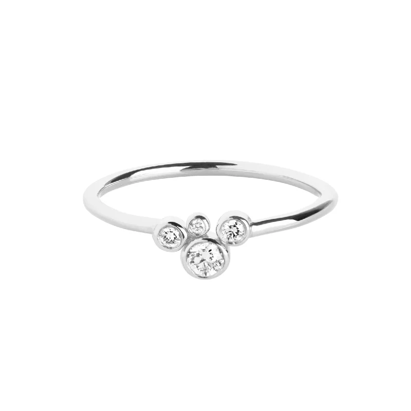 Elena 14K White Gold Ring w. Lab-Grown Diamonds