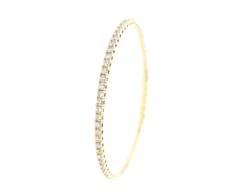 New 1.90ctw Diamond Flexible Bangle Bracelet in 14K