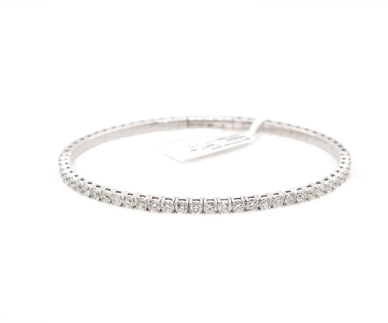 New 2.50ctw Diamond Flexible Bangle Bracelet in 14K