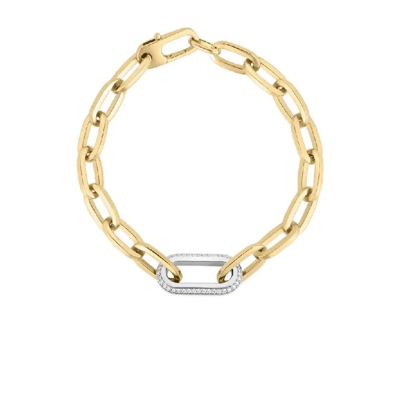 Roberto Coin 18k Two-Tone Bracelet with Diamond Accents