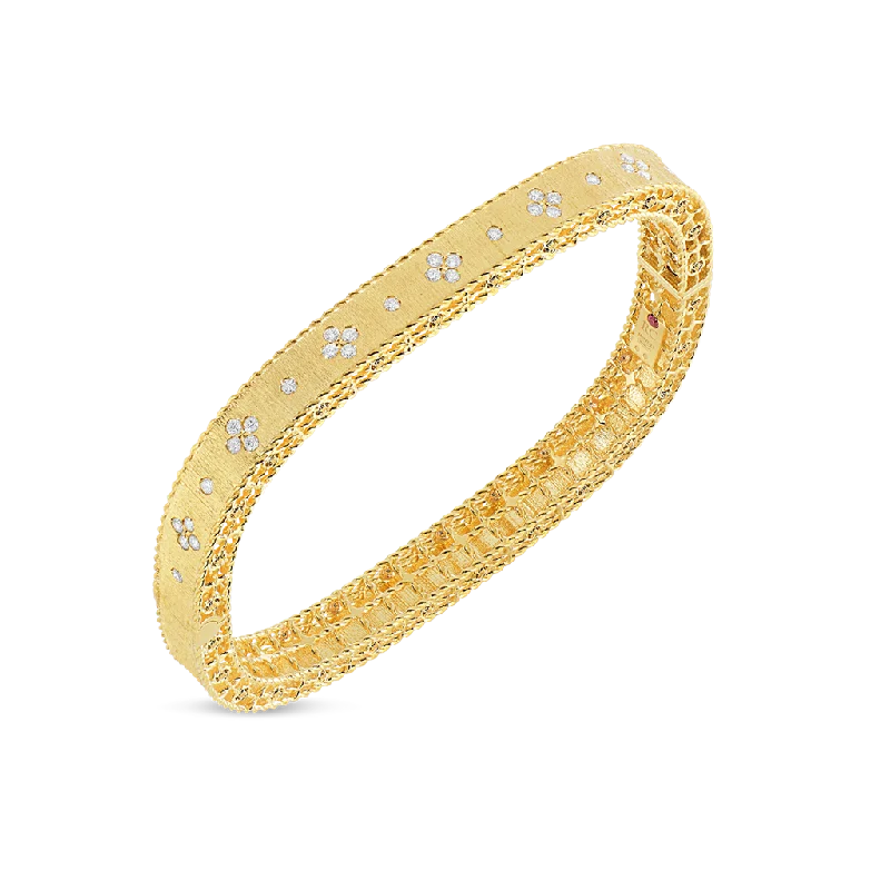 Roberto Coin 18k Yellow Gold Princess Diamond Bangle