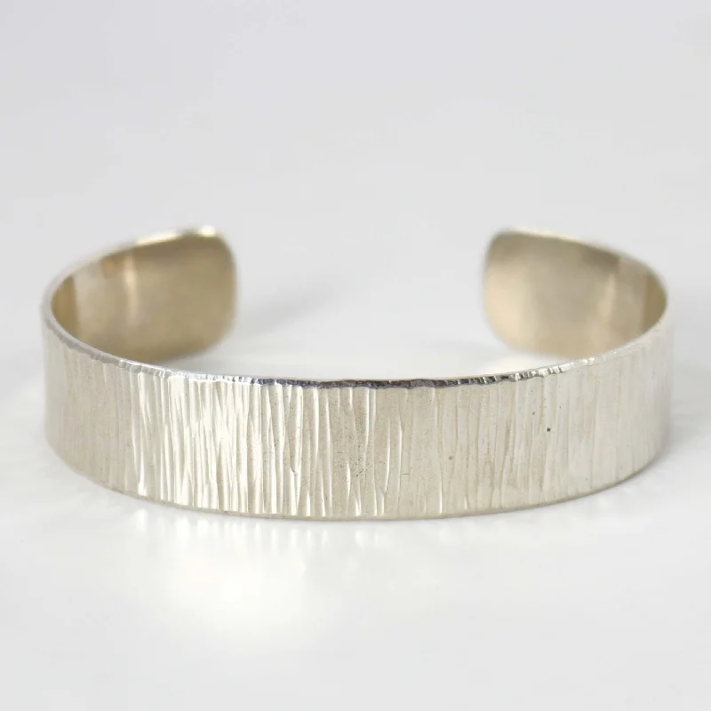 Silver Hammered Cuff