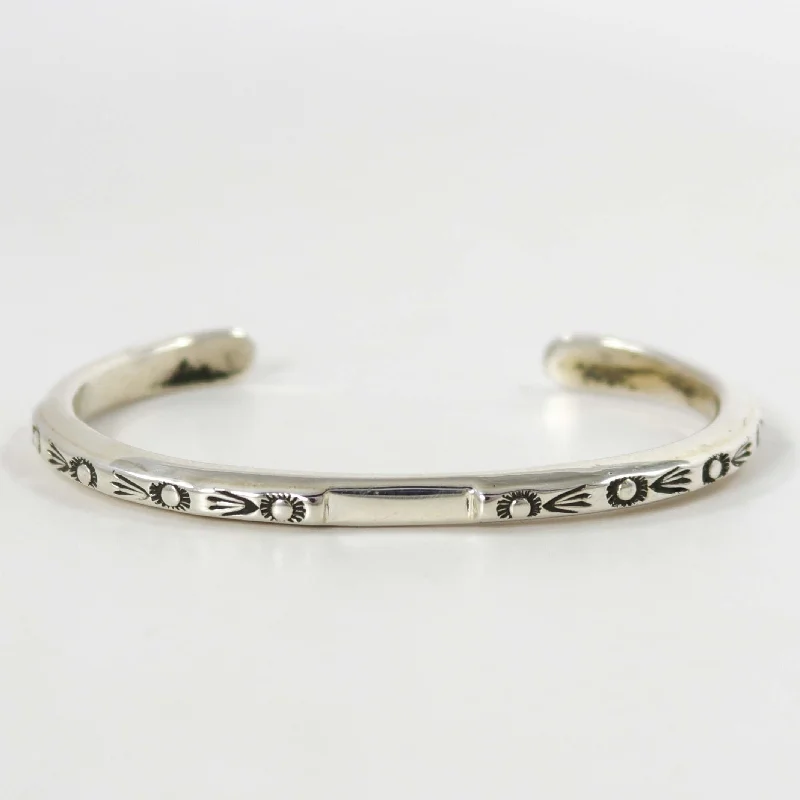 Silver Stamped Cuff