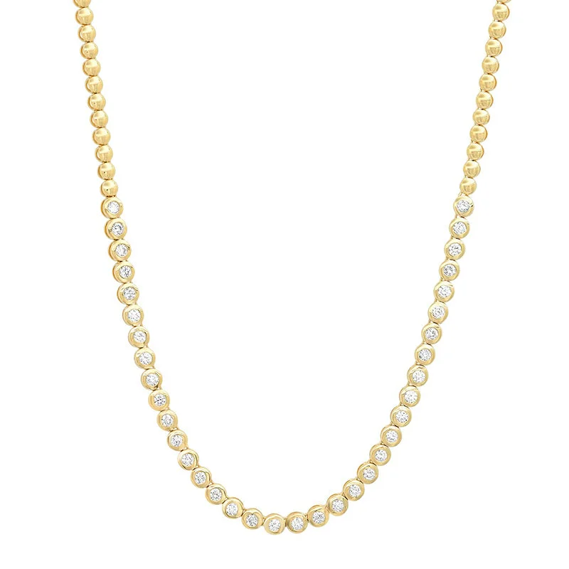 1/3 Diamond Mini Bezel Tennis Necklace