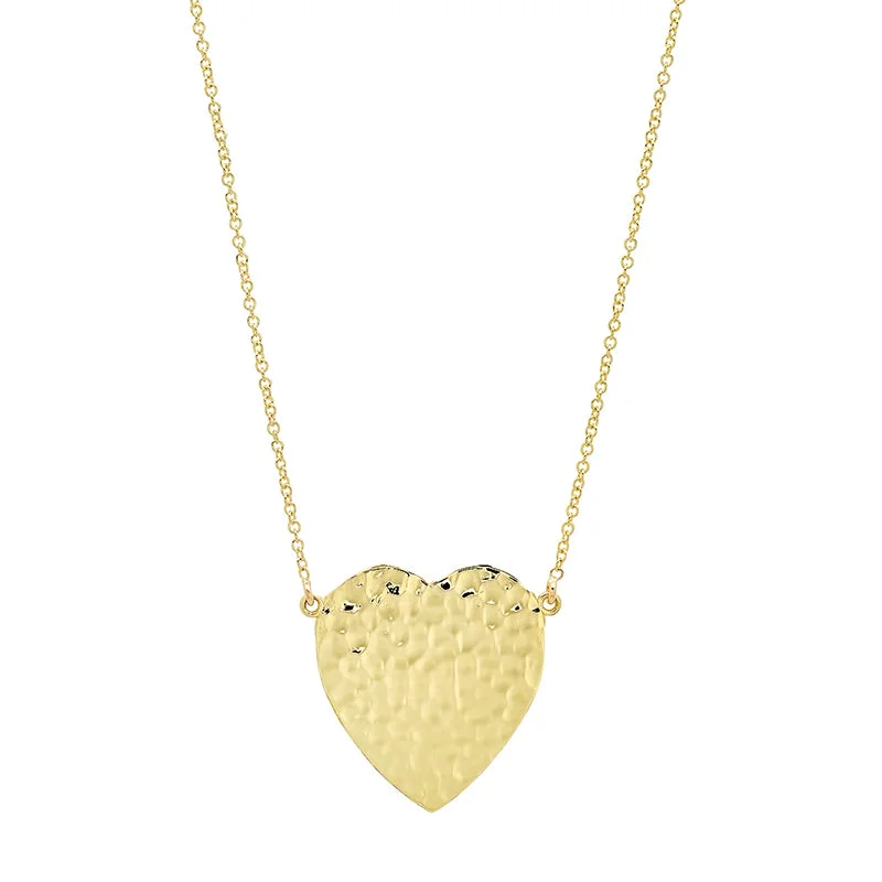 Hammered Heart Necklace