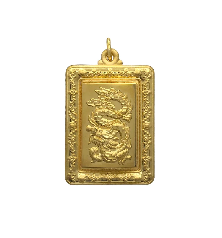 Lucky Chinese Dragon Pendant (24K)